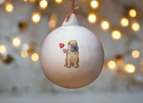Shar Pei Ceramic Round Bauble